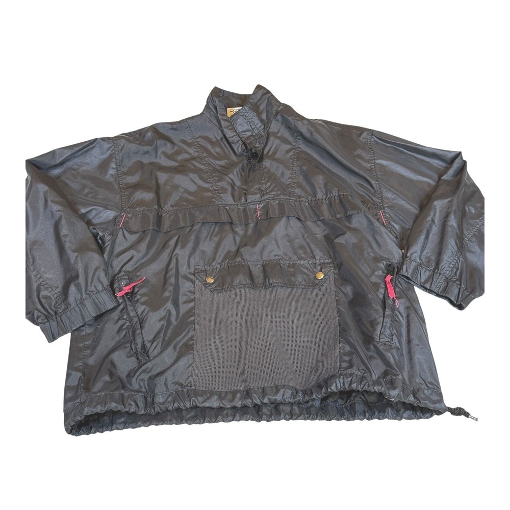 Vintage Esprit Sport Windbreaker Jacket Black‎ Nylon Mens Small 90s